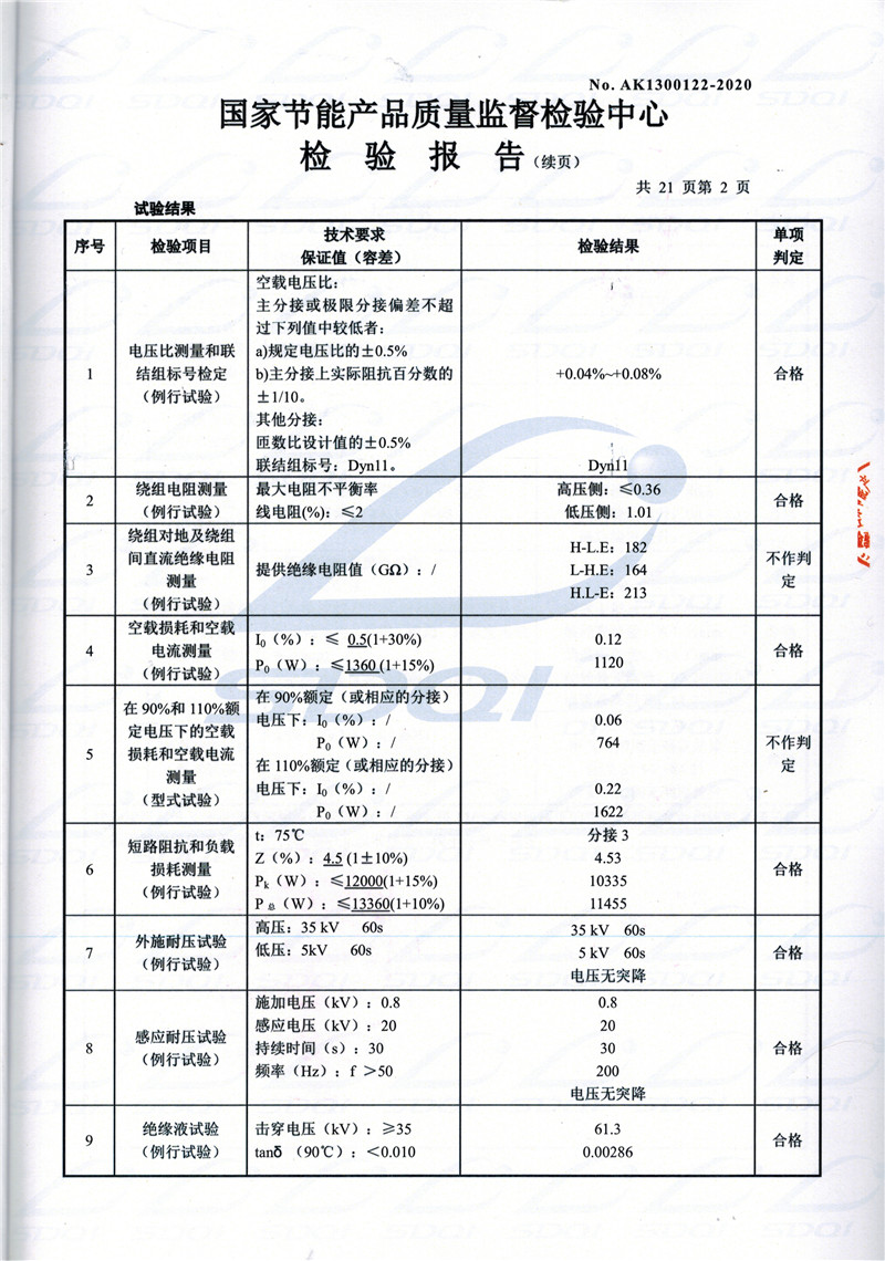 高低压试验报告-S11-1250绩溪绩溪绩溪油浸式变压器-2.jpg
